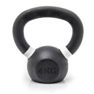 4 kg støbejern kettlebell med farve på håndtaget