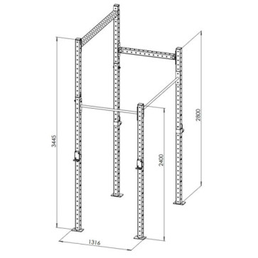 Udendørs high pullup rig med flere højder