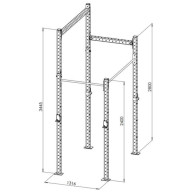 Udendørs high pullup rig med flere højder