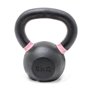 8 kg kettlebell med farvet håndtag af lyserød ring